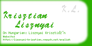 krisztian lisznyai business card